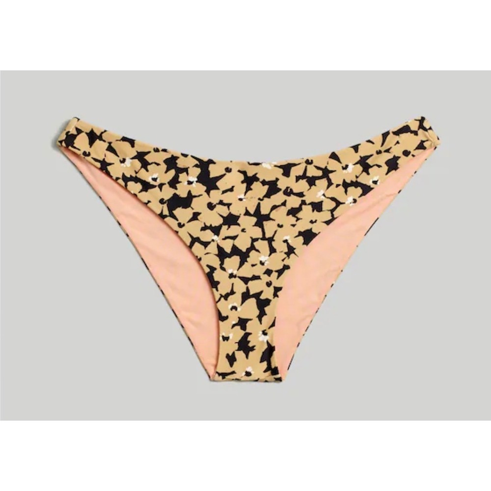 NWT** Madewell Second Wave Classic‎ Cheeky Bikini Bottom Abstract Floral Large